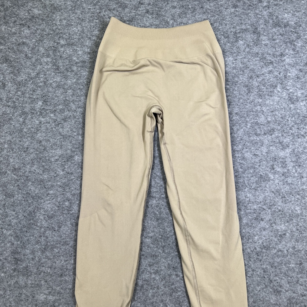 ALPHALETE Leggings Womens M Beige Ankle High Rise Shaping Casual Workout Gym